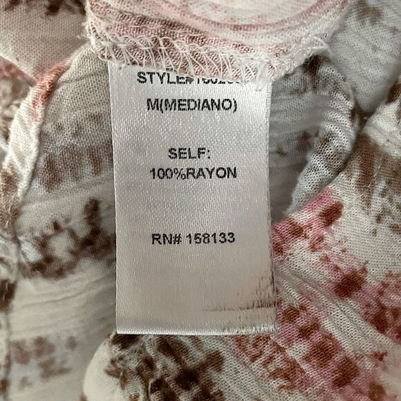 Staccato Medium Pink/White/Brown Tank Top. Worn once. - Picture 4 of 4